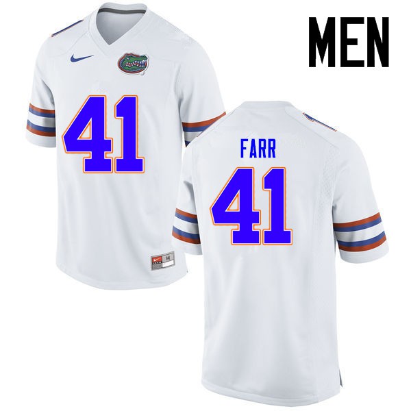 Florida Gators Men #41 Ryan Farr College Football Jerseys White